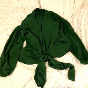 Forest Green wrap top!